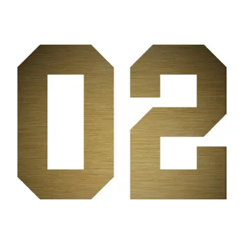 Polep vozidla Startovní číslo 02 (64 - škrábaný kov zlatý) SAMOLEPKA NA AUTO, NÁLEPKA, FÓLIE, POLEP, TUNING, VLASTNÍ TEXT, TISK, AUTOSAMOLEPKY.cz, POLEPY, OBRÁZEK, LOGO, 3D STICKERS