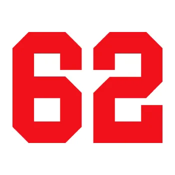 Polep vozidla SAMOLEPKA Startovní číslo 62 (10 - červená) NA AUTO, NÁLEPKA, FÓLIE, POLEP, TUNING, VLASTNÍ TEXT, TISK, AUTOSAMOLEPKY.cz, POLEPY, OBRÁZEK, LOGO, SAMOLEPKY