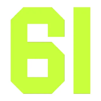 Polep vozidla Startovní číslo 61 (27 - limetová) SAMOLEPKA NA AUTO, NÁLEPKA, FÓLIE, POLEP, TUNING, VLASTNÍ TEXT, TISK, AUTOSAMOLEPKY.cz, POLEPY, OBRÁZEK, LOGO, 3D STICKERS