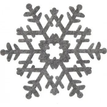 prostírání Podtácek polyester VLOČKA pr. 13,5 cm šedá 6 ks