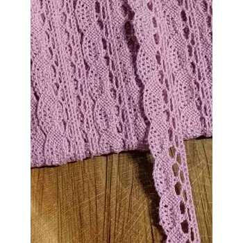 Krajka Bavlněná krajka šíře 15 mm paličkovaná růžová