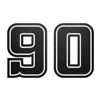 Polep vozidla Startovní číslo 90 typ 5 (63 - škrábaný kov černý) SAMOLEPKA NA AUTO, NÁLEPKA, FÓLIE, POLEP, TUNING, VLASTNÍ TEXT, TISK, AUTOSAMOLEPKY.cz, POLEPY, OBRÁZEK, LOGO, 3D STICKERS
