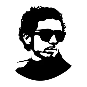 Samolepící dekorace SAMOLEPKA Valentino Rossi silueta pravá (01 - černá) NA AUTO, NÁLEPKA, FÓLIE, POLEP, TUNING, VLASTNÍ TEXT, TISK, AUTOSAMOLEPKY.cz, POLEPY, OBRÁZEK, LOGO, SAMOLEPKY