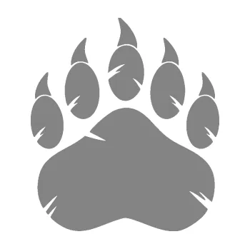 samolepka Tlapa medvěda 002 levá (17 - šedá) SAMOLEPKA NA AUTO, NÁLEPKA, FÓLIE, POLEP, TUNING, VLASTNÍ TEXT, TISK, AUTOSAMOLEPKY.cz, POLEPY, OBRÁZEK, LOGO, 3D STICKERS