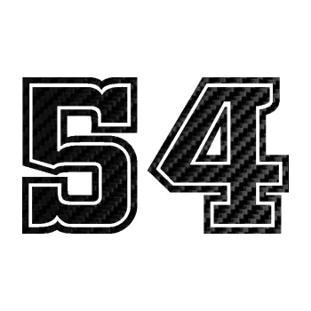 Polep vozidla Startovní číslo 54 typ 5 (50 - 3D karbon černý) SAMOLEPKA NA AUTO, NÁLEPKA, FÓLIE, POLEP, TUNING, VLASTNÍ TEXT, TISK, AUTOSAMOLEPKY.cz, POLEPY, OBRÁZEK, LOGO, 3D STICKERS