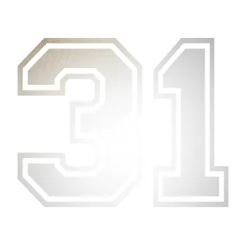 Polep vozidla SAMOLEPKA Startovní číslo 31 typ 4 (82 - odrazková reflexní bílá) NA AUTO, NÁLEPKA, FÓLIE, POLEP, TUNING, VLASTNÍ TEXT, TISK, AUTOSAMOLEPKY.cz, POLEPY, OBRÁZEK, LOGO, SAMOLEPKY