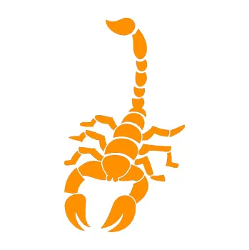 Polep vozidla Štír 011 pravá (06 - oranžová) SAMOLEPKA NA AUTO, NÁLEPKA, FÓLIE, POLEP, TUNING, VLASTNÍ TEXT, TISK, AUTOSAMOLEPKY.cz, POLEPY, OBRÁZEK, LOGO, 3D STICKERS