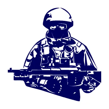 Samolepící dekorace SAMOLEPKA Voják 013 levá (23 - tmavě modrá) NA AUTO, NÁLEPKA, FÓLIE, POLEP, TUNING, VLASTNÍ TEXT, TISK, AUTOSAMOLEPKY.cz, POLEPY, OBRÁZEK, LOGO, SAMOLEPKY