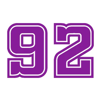 Polep vozidla Startovní číslo 92 typ 5 (14 - fialová) SAMOLEPKA NA AUTO, NÁLEPKA, FÓLIE, POLEP, TUNING, VLASTNÍ TEXT, TISK, AUTOSAMOLEPKY.cz, POLEPY, OBRÁZEK, LOGO, 3D STICKERS