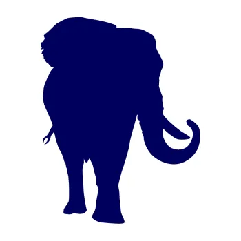 Samolepící dekorace SAMOLEPKA Slon 010 pravá (23 - tmavě modrá) NA AUTO, NÁLEPKA, FÓLIE, POLEP, TUNING, VLASTNÍ TEXT, TISK, AUTOSAMOLEPKY.cz, POLEPY, OBRÁZEK, LOGO, SAMOLEPKY