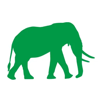 Samolepící dekorace Slon 011 pravá (12 - zelená) SAMOLEPKA NA AUTO, NÁLEPKA, FÓLIE, POLEP, TUNING, VLASTNÍ TEXT, TISK, AUTOSAMOLEPKY.cz, POLEPY, OBRÁZEK, LOGO, 3D STICKERS