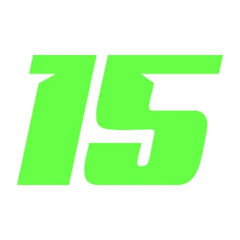 Polep vozidla Startovní číslo 15 typ 6 (71 - Fluorescentní zelená) SAMOLEPKA NA AUTO, NÁLEPKA, FÓLIE, POLEP, TUNING, VLASTNÍ TEXT, TISK, AUTOSAMOLEPKY.cz, POLEPY, OBRÁZEK, LOGO, 3D STICKERS