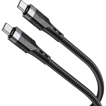 Borofone kabel BU35 Influence - typ C na typ C - 60W 3A 1,2 metru černý