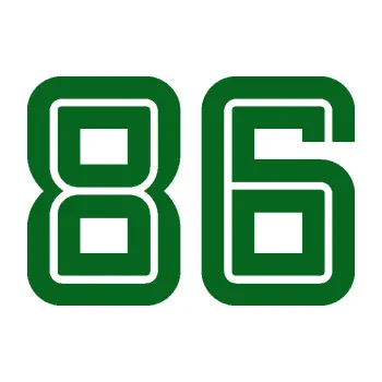 Polep vozidla Startovní číslo 86 typ 7 (20 - tmavě zelená) SAMOLEPKA NA AUTO, NÁLEPKA, FÓLIE, POLEP, TUNING, VLASTNÍ TEXT, TISK, AUTOSAMOLEPKY.cz, POLEPY, OBRÁZEK, LOGO, 3D STICKERS