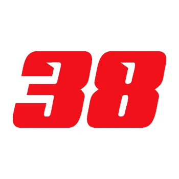 Polep vozidla SAMOLEPKA Startovní číslo 38 typ 6 (10 - červená) NA AUTO, NÁLEPKA, FÓLIE, POLEP, TUNING, VLASTNÍ TEXT, TISK, AUTOSAMOLEPKY.cz, POLEPY, OBRÁZEK, LOGO, SAMOLEPKY
