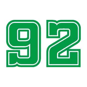 Polep vozidla Startovní číslo 92 typ 5 (12 - zelená) SAMOLEPKA NA AUTO, NÁLEPKA, FÓLIE, POLEP, TUNING, VLASTNÍ TEXT, TISK, AUTOSAMOLEPKY.cz, POLEPY, OBRÁZEK, LOGO, 3D STICKERS