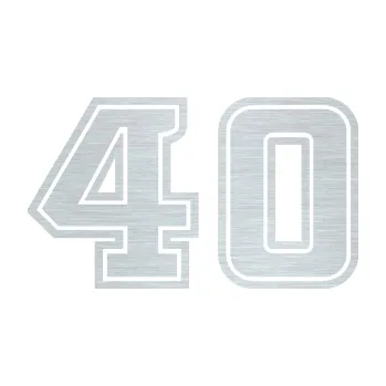 Polep vozidla Startovní číslo 40 typ 5 (61 - škrábaný hliník) SAMOLEPKA NA AUTO, NÁLEPKA, FÓLIE, POLEP, TUNING, VLASTNÍ TEXT, TISK, AUTOSAMOLEPKY.cz, POLEPY, OBRÁZEK, LOGO, 3D STICKERS