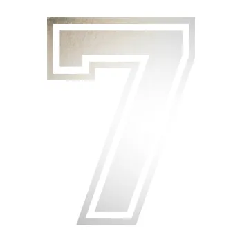 Polep vozidla SAMOLEPKA Startovní číslo 7 typ 4 (82 - odrazková reflexní bílá) NA AUTO, NÁLEPKA, FÓLIE, POLEP, TUNING, VLASTNÍ TEXT, TISK, AUTOSAMOLEPKY.cz, POLEPY, OBRÁZEK, LOGO, SAMOLEPKY