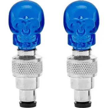 Svítící ventilky lebka - například na kolo, auto - Modré