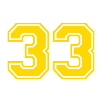 Polep vozidla Startovní číslo 33 typ 4 (13 - jasně žlutá) SAMOLEPKA NA AUTO, NÁLEPKA, FÓLIE, POLEP, TUNING, VLASTNÍ TEXT, TISK, AUTOSAMOLEPKY.cz, POLEPY, OBRÁZEK, LOGO, 3D STICKERS
