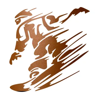 Samolepicí dekorace na vozidlo Snowboard 016 levá (44 - měděná metalíza) SAMOLEPKA NA AUTO, NÁLEPKA, FÓLIE, POLEP, TUNING, VLASTNÍ TEXT, TISK, AUTOSAMOLEPKY.cz, POLEPY, OBRÁZEK, LOGO, 3D STICKERS