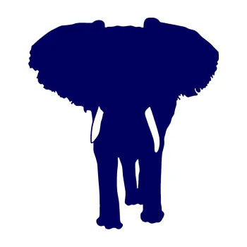 Samolepící dekorace SAMOLEPKA Slon 023 levá (23 - tmavě modrá) NA AUTO, NÁLEPKA, FÓLIE, POLEP, TUNING, VLASTNÍ TEXT, TISK, AUTOSAMOLEPKY.cz, POLEPY, OBRÁZEK, LOGO, SAMOLEPKY