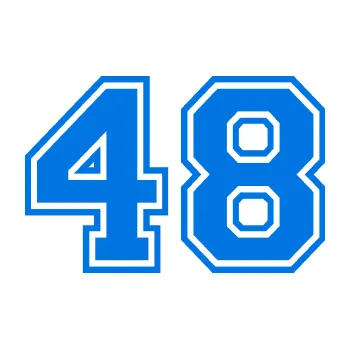 Polep vozidla Startovní číslo 48 typ 4 (11 - modrá oceán) SAMOLEPKA NA AUTO, NÁLEPKA, FÓLIE, POLEP, TUNING, VLASTNÍ TEXT, TISK, AUTOSAMOLEPKY.cz, POLEPY, OBRÁZEK, LOGO, 3D STICKERS