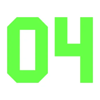 Polep vozidla Startovní číslo 04 (71 - Fluorescentní zelená) SAMOLEPKA NA AUTO, NÁLEPKA, FÓLIE, POLEP, TUNING, VLASTNÍ TEXT, TISK, AUTOSAMOLEPKY.cz, POLEPY, OBRÁZEK, LOGO, 3D STICKERS