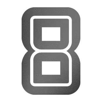 Autodoplněk Samolepka na auto Startovní číslo 8 typ 7 (41 - grafitová metalíza) NÁLEPKA, FÓLIE, POLEPY, TUNING, VLASTNÍ TEXT, TISK, AUTOSAMOLEPKY.cz, SAMOLEPKY, OBRÁZEK, LOGO, VÝROBA, PRODEJ