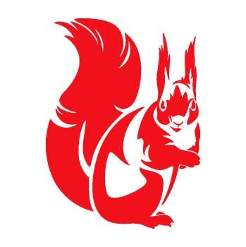 Samolepící dekorace SAMOLEPKA Veverka 002 pravá (10 - červená) NA AUTO, NÁLEPKA, FÓLIE, POLEP, TUNING, VLASTNÍ TEXT, TISK, AUTOSAMOLEPKY.cz, POLEPY, OBRÁZEK, LOGO, SAMOLEPKY