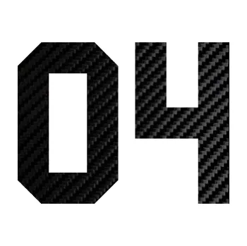 Polep vozidla SAMOLEPKA Startovní číslo 04 (50 - 3D karbon černý) NA AUTO, NÁLEPKA, FÓLIE, POLEP, TUNING, VLASTNÍ TEXT, TISK, AUTOSAMOLEPKY.cz, POLEPY, OBRÁZEK, LOGO, SAMOLEPKY