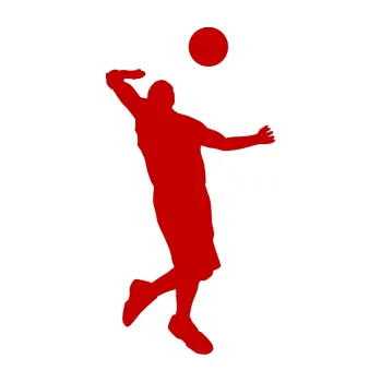 Samolepicí dekorace na vozidlo Voleybal 001 pravá (18 - tmavě červená) SAMOLEPKA NA AUTO, NÁLEPKA, FÓLIE, POLEP, TUNING, VLASTNÍ TEXT, TISK, AUTOSAMOLEPKY.cz, POLEPY, OBRÁZEK, LOGO, 3D STICKERS