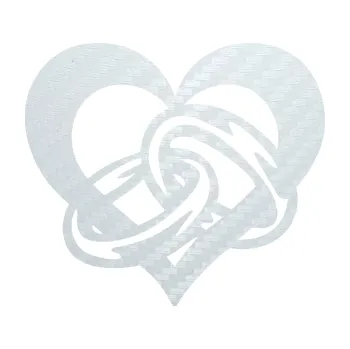 Samolepící dekorace SAMOLEPKA Snubní prstýnky v srdíčku levá (51 - 3D karbon bílý) NA AUTO, NÁLEPKA, FÓLIE, POLEP, TUNING, VLASTNÍ TEXT, TISK, AUTOSAMOLEPKY.cz, POLEPY, OBRÁZEK, LOGO, SAMOLEPKY