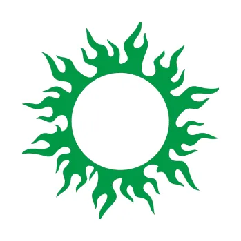 Polep vozidla Tetování 116 slunce s plameny (12 - zelená) SAMOLEPKA NA AUTO, NÁLEPKA, FÓLIE, POLEP, TUNING, VLASTNÍ TEXT, TISK, AUTOSAMOLEPKY.cz, POLEPY, OBRÁZEK, LOGO, 3D STICKERS