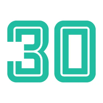 Polep vozidla Startovní číslo 30 typ 7 (25 - tyrkysová) SAMOLEPKA NA AUTO, NÁLEPKA, FÓLIE, POLEP, TUNING, VLASTNÍ TEXT, TISK, AUTOSAMOLEPKY.cz, POLEPY, OBRÁZEK, LOGO, 3D STICKERS