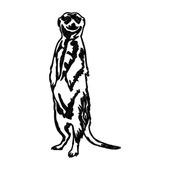 Samolepící dekorace SAMOLEPKA Surikata 001 levá (50 - 3D karbon černý) NA AUTO, NÁLEPKA, FÓLIE, POLEP, TUNING, VLASTNÍ TEXT, TISK, AUTOSAMOLEPKY.cz, POLEPY, OBRÁZEK, LOGO, SAMOLEPKY