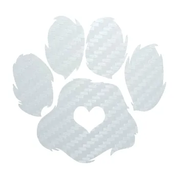 samolepka Tlapka 006 levá (51 - 3D karbon bílý) SAMOLEPKA NA AUTO, NÁLEPKA, FÓLIE, POLEP, TUNING, VLASTNÍ TEXT, TISK, AUTOSAMOLEPKY.cz, POLEPY, OBRÁZEK, LOGO, 3D STICKERS