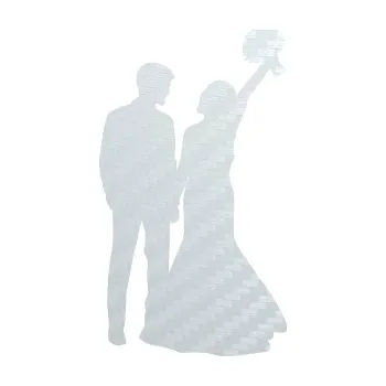 Samolepící dekorace SAMOLEPKA Svatba 003 levá (51 - 3D karbon bílý) NA AUTO, NÁLEPKA, FÓLIE, POLEP, TUNING, VLASTNÍ TEXT, TISK, AUTOSAMOLEPKY.cz, POLEPY, OBRÁZEK, LOGO, SAMOLEPKY