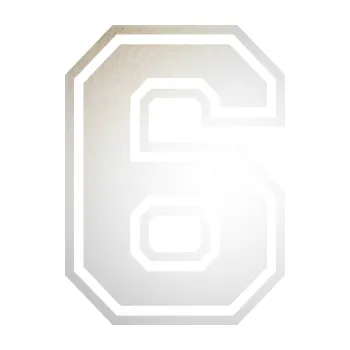 Polep vozidla SAMOLEPKA Startovní číslo 6 typ 4 (82 - odrazková reflexní bílá) NA AUTO, NÁLEPKA, FÓLIE, POLEP, TUNING, VLASTNÍ TEXT, TISK, AUTOSAMOLEPKY.cz, POLEPY, OBRÁZEK, LOGO, SAMOLEPKY