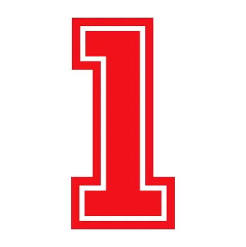 Polep vozidla SAMOLEPKA Startovní číslo 1 typ 5 (10 - červená) NA AUTO, NÁLEPKA, FÓLIE, POLEP, TUNING, VLASTNÍ TEXT, TISK, AUTOSAMOLEPKY.cz, POLEPY, OBRÁZEK, LOGO, SAMOLEPKY