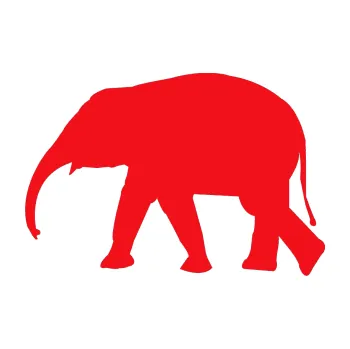 Samolepící dekorace SAMOLEPKA Slon 017 levá (10 - červená) NA AUTO, NÁLEPKA, FÓLIE, POLEP, TUNING, VLASTNÍ TEXT, TISK, AUTOSAMOLEPKY.cz, POLEPY, OBRÁZEK, LOGO, SAMOLEPKY