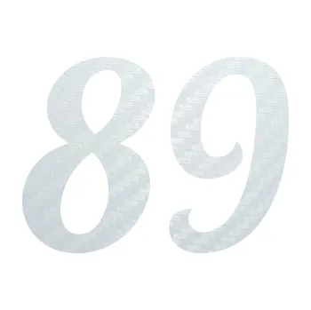 Polep vozidla Startovní číslo 89 typ 3 (51 - 3D karbon bílý) SAMOLEPKA NA AUTO, NÁLEPKA, FÓLIE, POLEP, TUNING, VLASTNÍ TEXT, TISK, AUTOSAMOLEPKY.cz, POLEPY, OBRÁZEK, LOGO, 3D STICKERS