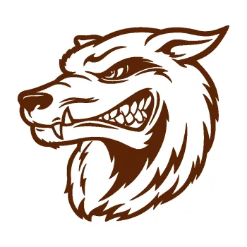 Polep vozidla Vlk 016 levá (15 - hnědá) SAMOLEPKA NA AUTO, NÁLEPKA, FÓLIE, POLEP, TUNING, VLASTNÍ TEXT, TISK, AUTOSAMOLEPKY.cz, POLEPY, OBRÁZEK, LOGO, 3D STICKERS