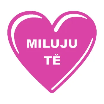 Samolepící dekorace Srdíčko 015 miluju tě (16 - růžová) SAMOLEPKA NA AUTO, NÁLEPKA, FÓLIE, POLEP, TUNING, VLASTNÍ TEXT, TISK, AUTOSAMOLEPKY.cz, POLEPY, OBRÁZEK, LOGO, 3D STICKERS