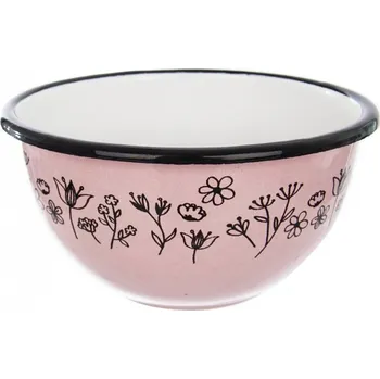 Miska smalt růžová LOUKA hluboká pr. 12 cm