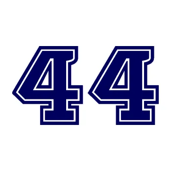 Polep vozidla Startovní číslo 44 typ 5 (23 - tmavě modrá) SAMOLEPKA NA AUTO, NÁLEPKA, FÓLIE, POLEP, TUNING, VLASTNÍ TEXT, TISK, AUTOSAMOLEPKY.cz, POLEPY, OBRÁZEK, LOGO, 3D STICKERS