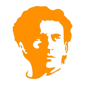 Samolepící dekorace Silueta Ayrton Senna pravá (06 - oranžová) SAMOLEPKA NA AUTO, NÁLEPKA, FÓLIE, POLEP, TUNING, VLASTNÍ TEXT, TISK, AUTOSAMOLEPKY.cz, POLEPY, OBRÁZEK, LOGO, 3D STICKERS