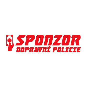 Polep vozidla SAMOLEPKA Sponzor dopravní policie 004 (10 - červená) NA AUTO, NÁLEPKA, FÓLIE, POLEP, TUNING, VLASTNÍ TEXT, TISK, AUTOSAMOLEPKY.cz, POLEPY, OBRÁZEK, LOGO, SAMOLEPKY