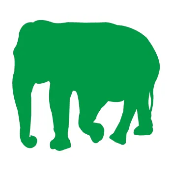 Samolepící dekorace Slon 018 levá (12 - zelená) SAMOLEPKA NA AUTO, NÁLEPKA, FÓLIE, POLEP, TUNING, VLASTNÍ TEXT, TISK, AUTOSAMOLEPKY.cz, POLEPY, OBRÁZEK, LOGO, 3D STICKERS