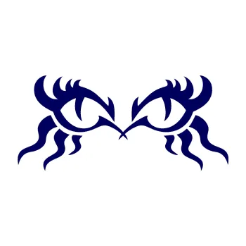 Polep vozidla Tetování 183 oči (23 - tmavě modrá) SAMOLEPKA NA AUTO, NÁLEPKA, FÓLIE, POLEP, TUNING, VLASTNÍ TEXT, TISK, AUTOSAMOLEPKY.cz, POLEPY, OBRÁZEK, LOGO, 3D STICKERS